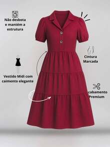 Milimetrica Women Long Dresses - 紅木色 - 查看 6