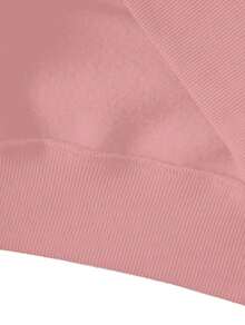 ROUND NECK SWEATSHIRT + SPORTY SWEATSHIRT SET - Baby Pink - View 2