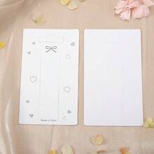 50pcs Blank Bowknot Hair Clip Card Packaging Bags, Price Tag Cards Suitable For Hair Accessories & Jewelry Display - SP0427 - View 6