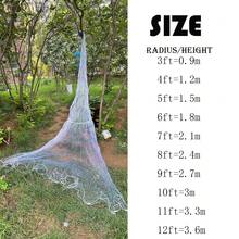 Monofilament Fishing Net 3ft-12ft Handcrafted Throwing Net Reusable Durable And Sturdy Suitable For Beginners