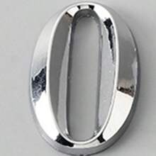 0-9 ABS Door Number Plates, Modern Minimalist Stainless Steel Texture 3D Mountable Number Signs