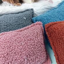 Newborn Photography Props Teddy Fleece Baby Pillow, Soft Infant Head Support Cushion For Photoshoot Studio Shooting Backdrop Accessories Baby Shower Gift - Multicolor - View 6