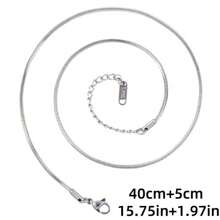 1 件/10 件时尚简约多长度龙虾扣方形蛇链 1.5 毫米粗项链，304 不锈钢不褪色单链，DIY 珠宝配件，适合搭配吊坠配饰