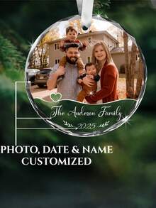 1pc Personalized Children's Photo Acrylic Pendant, Halloween, Christmas Decoration - Customized Acrylic Photo Car Pendant, Back To School - Multicolor - View 2