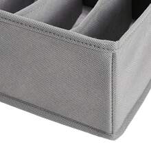 2 - Pack Gray Fabric Mesh Portable Underwear & Shoe Drawer Organizers, 13"D X 6. 5"W X 4. 13"H