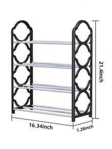 1 件多层立式鞋架，鞋子收纳架，用于客厅、卧室、门厅，坚固的储物架 - 节省空间的鞋架。（4 层）