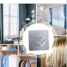 2/6 قطعة من حامل ستارة الحمام الشفاف، حامل ستارة الحمام بدون ثقب، خطاف تثبيت الستارة، ملحقات حامل ستارة الباب، ملحقات صغيرة للحمام، حامل ذاتي اللصق لقضيب ستارة الحمام، حامل مفاتيح متعدد الاستخدامات، مشبك لحامل المنشفة، إبزيم، إبزيم لرف المطبخ، خطاف للباب ملحقات الحمام وأدوات الحمام - قوس ستارة الباب - مشاهدة 9