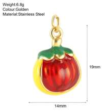 1 件优雅不锈钢水晶橙子、香蕉、苹果吊坠、DIY 项链、手链、耳环首饰配件