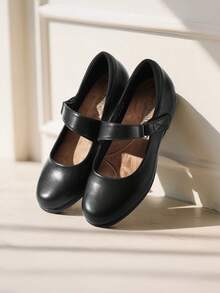 Women's Flats Arch Support Comfortable Casual Ballet Mary Business Office For Women Dressy And Work Ankle Strap Dress Flats Shoes - Black - View 2