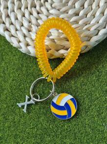 个性化排球钥匙扣礼品，送给段街运动员的礼物，感恩节和圣诞节礼物 - 黃色 - 查看 49