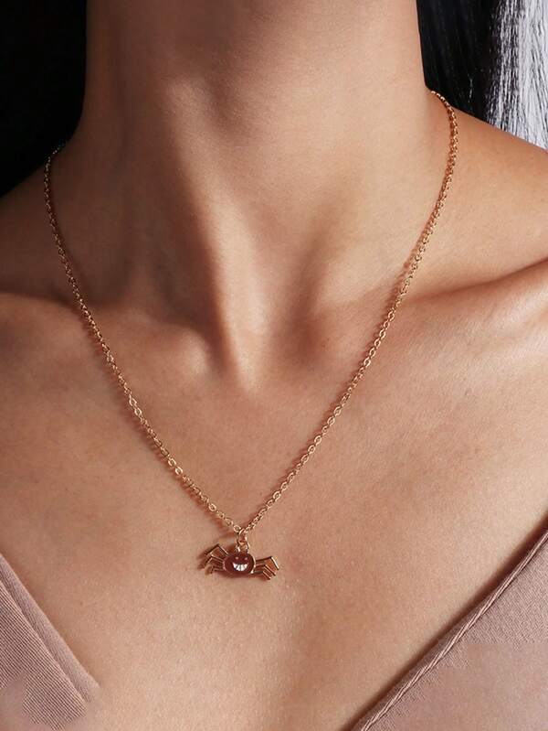 Set de 4 collares encantadores de Halloween - Colgantes lindos de duende, calabaza y fantasma con encantos de araña, aleación de zinc, excelente para uso diario, todas las temporadas y celebraciones de Halloween, accesorios de Halloween | Encantos juguetones | Aleación de zinc duradera, joyería de Halloween