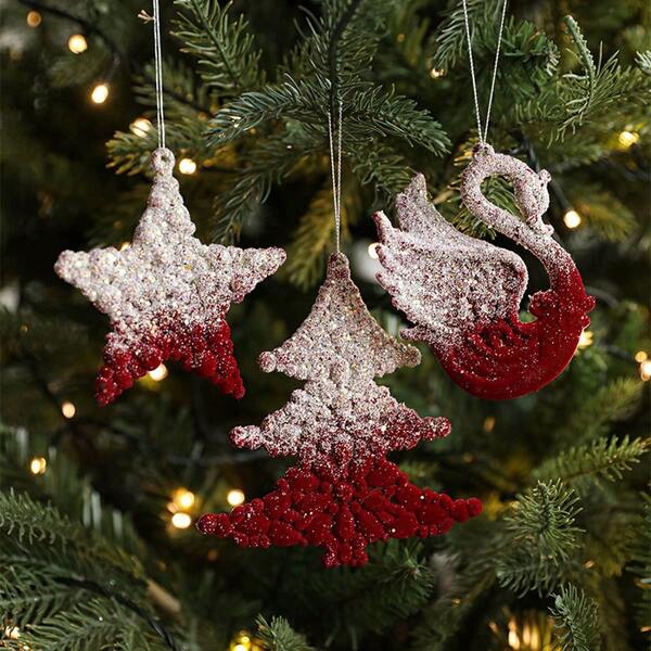 1pc, Red Christmas Pendant Creative Christmas Snowfall Deer Pendant Nordic Luxury Decorations Christmas Supplies Christmas Decorations