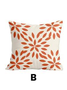 1 pieza/4 piezas Funda de almohada, Fundas de almohada de otoño, Funda de cojín, Ropa de cama, Funda de almohada, Funda de almohada con estampado de un solo lado, Funda de cojín moderno para sofá para decoración de otoño, Funda de almohada naranja, Textil para el hogar suave y acogedor, Transpirable y antipelusas, Suave y amigable con la piel, Fundas extraíbles