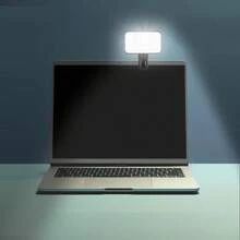 250mAh wiederaufladbare drehbare LED Selfie Licht, tragbare Mini Lampe für Handy, Computer Videokonferenzen, Geschenk geeignet für Selfies und Live-Streaming, Fotografie, tragbare Telefonbeleuchtung - Schwarz - Übersicht 9