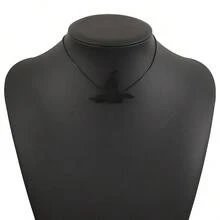 Mydear 1 件哥特式黑暗趣味假蜘蛛女巫帽蝙蝠项链，适合女性万圣节派对佩戴 - 黑色 - 查看 15