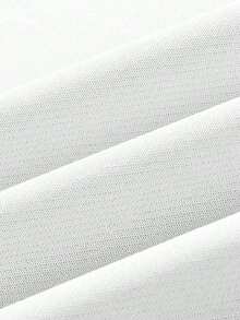 男士条纹印花圆领修身长袖卫衣，白色，春秋季上衣 - 白色 - 查看 4