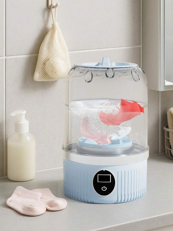 GENAI Portable Washing Machine,USB Rechargeable Compact Travel Portable Washer,2 Modes Mini Washer Deep Cleaning Of Underwear, Baby Clothes And Sock, Best For Apartment,Dormitories