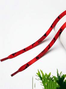 Halloween Personalized Sports Sneakers Decorative Shoelaces, Fashion Halloween Decorative Shoe Accessories Polyester Woven Flat Shoelaces. - Multicolor - View 30