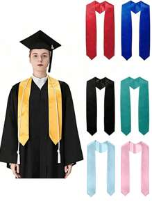 可定制涤纶毕业典礼，2025 届，轻巧的学术仪式，印有“您的名字”和“UNO”，非常适合毕业典礼、正式活动和特殊场合，正式配饰 | 可定制毕业典礼 | 耐用面料，教师礼物/返校/高中毕业生礼物/大学/高中必备/男孩和女孩返校/毕业季必备礼物