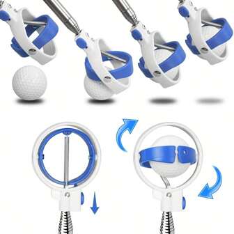 1 pieza Este recogedor de pelotas de golf tiene una longitud ajustable, que se retrae a 15.6 pulgadas (39.5 cm) para un almacenamiento y portabilidad fáciles, y se extiende hasta 6 pies (1.8 m). Ya sea que necesite alcanzar pelotas en rincones estrechos del campo o a distancia.