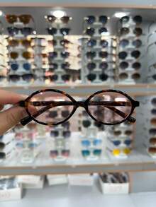Retro  With Small Oval Frame, Can Be Combined With Myopia Degree - 淺粉色 - 查看 2