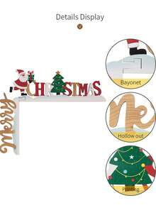 2 buc/set colorat Crăciun cadru ușă fereastră decor Santa Reindeer Crăciun temă perete agățat semne ușă colț semn decoratiuni casă ușă decor