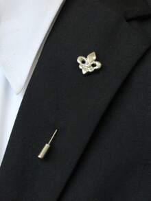 1枚时尚金/银胸针，百搭西装胸针，奢华金属飞机、狼头、蜜蜂、蜻蜓、狗造型，适合搭配西装穿着 - 胸針 - 查看 26