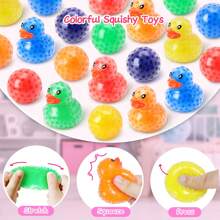 Efisday 30 PCS Stress Ball For Kids, Cute Duck Stress Ball Multicolor Squeeze Balls Stress Relief Fidget Toys Ease Anxiety Sensory Stress Balls School Goody Bag Stuffers Party Favor Gifts Toy Boys Girls