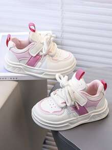 2025 Herbst Neue Kinder Sportschuhe mit Lederoberseite, koreanische Version weiche Sohle Mädchen Segeltuch Schuhe, rutschfest & bequeme Kinder Freizeitschuhe