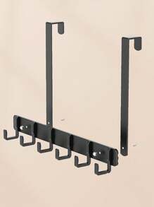 1 pieza Perchero de ganchos sobre la puerta, perchero de almacenamiento multifuncional de metal resistente con ganchos para colgar abrigos, toallas, bolsos, sombreros para la entrada, cocina, baño y sala de estar