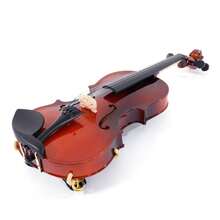 4/4 Acoustic Violin Case Bow Rosin Strings Shoulder Rest Natural - Redwood - View 2