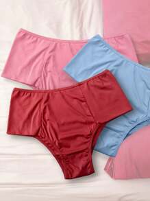 Kit 5 Plus Size Panties Rebeca Tighten Culotte Lingerie High Waist Reduces Measurements