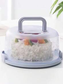 1 pieza Caja portátil para tartas y cupcakes con tapa y asas, contenedor de almacenamiento de tartas para bodas, cumpleaños, Navidad, hornear, fiestas