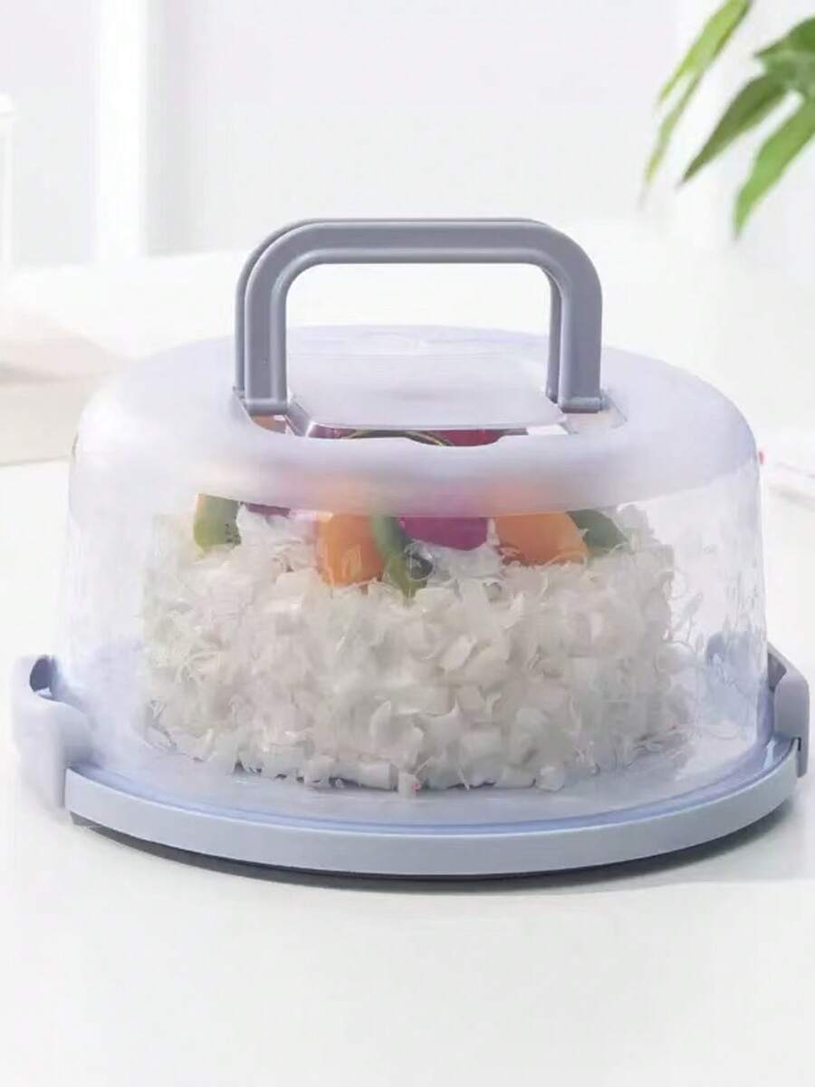 1 pieza Caja portátil para tartas y cupcakes con tapa y asas, contenedor de almacenamiento de tartas para bodas, cumpleaños, Navidad, hornear, fiestas