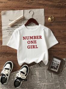 Petite 夏季新款简约短袖T恤女短款修身个性印花休闲圆领上衣韩版 - 白色 - 查看 7