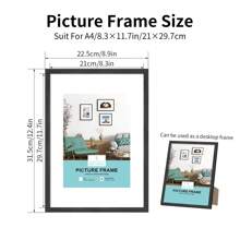1/2/3/4pcs Wooden Photo Frame, Oak Picture Frames , White, Black Wooden Frame For Amazing Gift&Wall Art Decor, For Home, Living Room, Office Tabletop Frame And Wall Frame, Beautiful To Display Your Framliy Painting Art, Travel Photo, Graduation Photo Frame, Wedding Photo Frame Ideal Gift, A3/A4/30X40cm