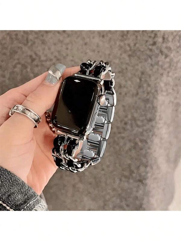 New PU Leather Patchwork Bracelet Compatible With IWatch Band 38mm 40mm 41mm 42mm 44mm 45mm 49mm For Women, Handmade Fashionable Strap Replacement For IWatch Series SE 9 8 7 6 5 4 3 2 1