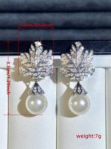 1 Đôi bông tai mặt dây chuyền đá Cubic Zirconia thanh lịch dành cho nữ, thích hợp làm quà tặng cho đám cưới, lễ đính hôn, kỷ niệm, tiệc tùng, Ngày của Mẹ. - 5 # - Xem 5