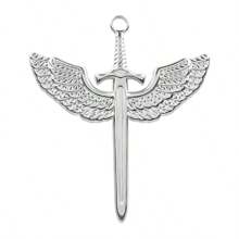 2 buc pandantiv sabie aripă din oțel inoxidabil 304, accesoriu stil punk potrivit pentru colier, cercei, breloc, artizanat DIY, bijuterii unisex la modă, purtare zilnică, nu se decolorează, impermeabil