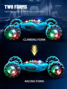 1pc 2025 New Gesture Remote Control Stunt Car, 360° Rotation 4WD Remote Control Transforming Hand Control Car Toy, Upgraded Gesture Simulation Remote, Best Gift For 6-8-12 Year Old Boys, With Lights, Music, Spray And Drift Functions, Cool Birthday/Christmas/New Year Gift For 7, 9, 10, 11, 12 Year Old Children - Multicolor - View 4