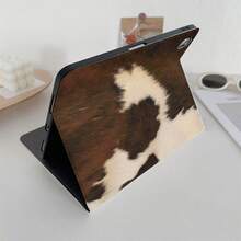 1 szt. składane etui ochronne w stylu vintage z krowim wzorem i miejscem na rysik, kompatybilne z iPadami 10.9/10.2/Air 5. generacji/Pro 11/10. generacji/9.7/Air 2/iPadem (7. generacji)/iPadem (8. generacji)/iPadem Air 4/5, iPadem Pro 11, iPadem 10.9" (2022), iPadem Air 13" (M3 2025), iPadem Air 11" (M3 2025), iPadem 11" (A16 2025), Galaxy Tab S10+/S9/A9