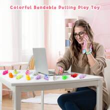 Efisday 38PCS Sensory Dinosaur Squsihies Toys For Kids, Stretchy Strings Cute Squishy Mochis Stress Relief Fidget Toy Set Adults & Children, Great For Classroom Prize Birthday Party Favor Gifts - 混合色 - 查看 6