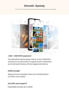 TCL Điện thoại thông minh mới 503, Unisoc SC9863A, CPU 8 nhân, Tần số chính 1,6Ghz, Mạng 4G, Bộ nhớ 3+64GB, 6,6 inch, Độ phân giải 720*1612, Màn hình 60Hz, Camera 8MP+5 MP, 5000mAh, Sạc 10W - màu đen - Xem 6