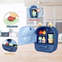Miniatur-Küchengeräte-Set Spielzeug, inklusive Kühlschrank, Waschmaschine und verschiedenes Küchengeschirr für Kinder, simuliert realistische Alltagsszenarien
