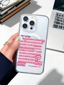 Pink Girly Christian God Jesus Bible Verse Pattern Phone Case For Compatible With IPhone 16e/16/15/14/13/12/11/ProMax/Pro/Plus/XSMax/XS/X,For Compatible With Samsung Galaxy S25/S24/S23/S22/5G/Edge/Ultra,Fashion Female Summer Unique Cases Shockproof Anti-Drop Design Tpu Protection Cover Men Casing Girl Women Ultimate Protective Fundas Para Protectores De Celulares Accessories Friend Gift Aesthetic Protector Forro De Teléfono - 白色 - 查看 1
