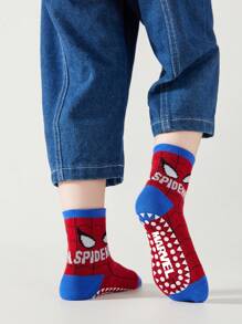 Marvel 5 Pairs Kids Spider-Man Themed Socks, Including Girls' Over-The-Knee Socks, Boys' Breathable Non-Slip Cartoon Socks, And Children's Non-Slip Indoor/Sports Socks - Multicolor - View 11