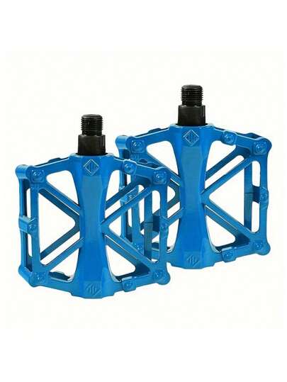 1. Dual/Self-Shaped Pedals - Wide Platform, Suitable For Road And Mountain Bikes, Quick Connection Design, Black/Blue/Green/Red Options, Bicycle Accessories, Mountain Bike Accessories, Fashionable Metal Surface, Sturdy Structure