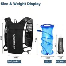 NEWBOLER Outdoor Trail Running Ultralight Backpack Hydration Jogging Vest Men Breathable Marathon Running Backpack Water Bottle