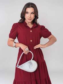Milimetrica Women Long Dresses - 紅木色 - 查看 2