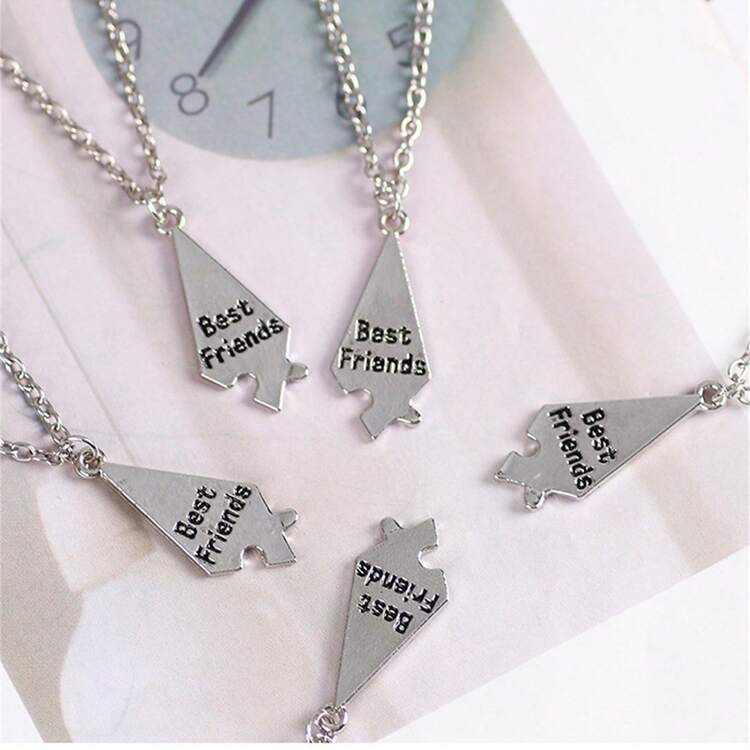 5 PCS New Fashion English Letter "Best Friends" Necklace Creative Set For Women - XL2683五件套裝 - 查看 2